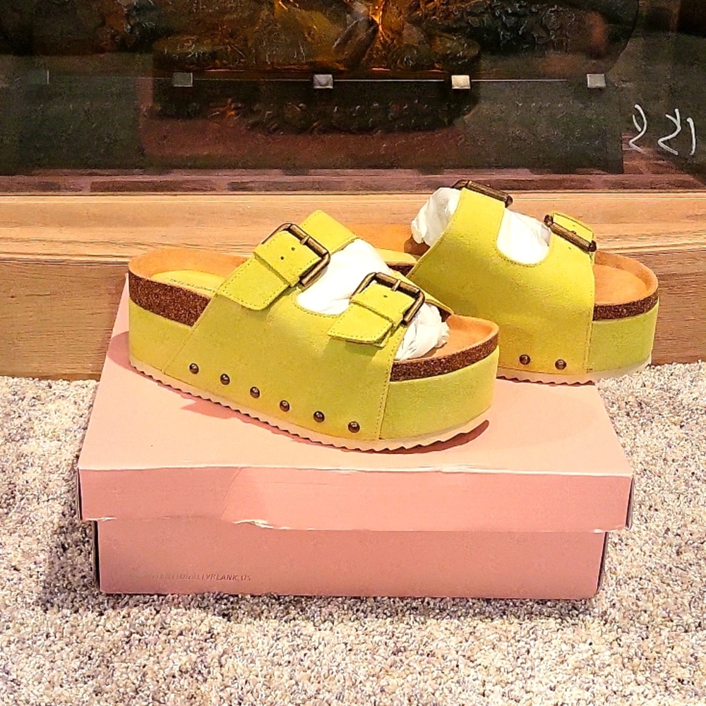 Free People  Cooper 2 Wedges - Pistachio Suede